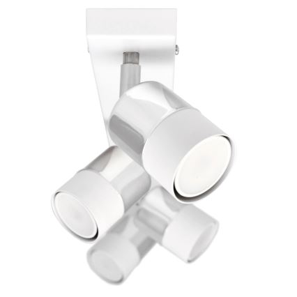 LED Φωτιστικό σποτ LED TUBSSON 4xGU10/4,8W/230V λευκό/γυαλιστερό χρώμιο
