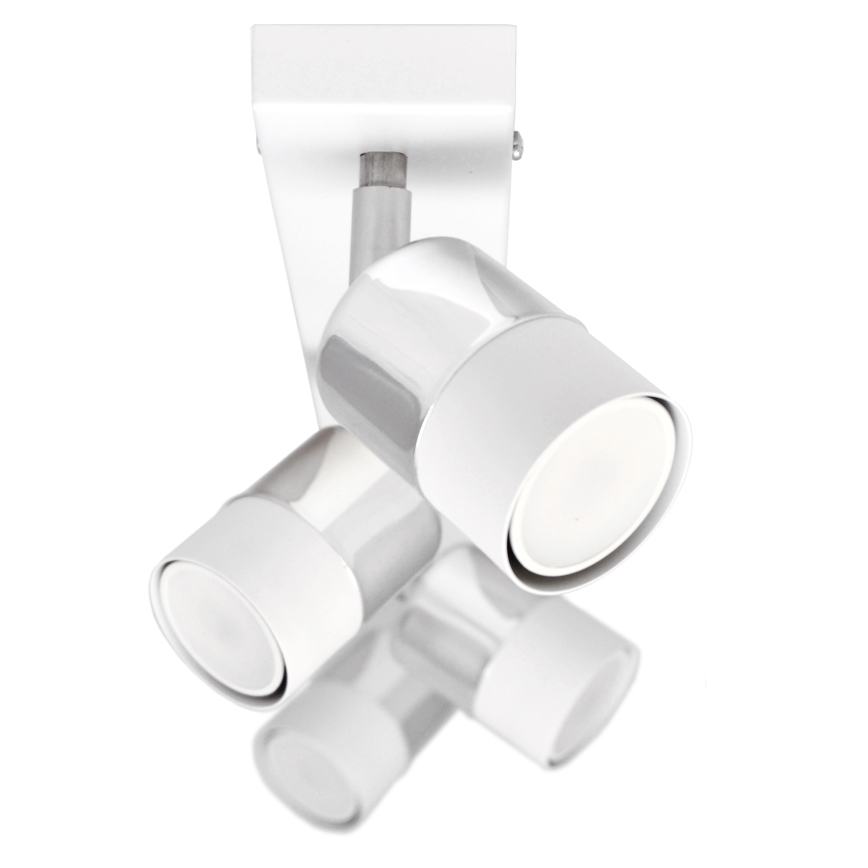 LED Φωτιστικό σποτ LED TUBSSON 4xGU10/4,8W/230V λευκό/γυαλιστερό χρώμιο