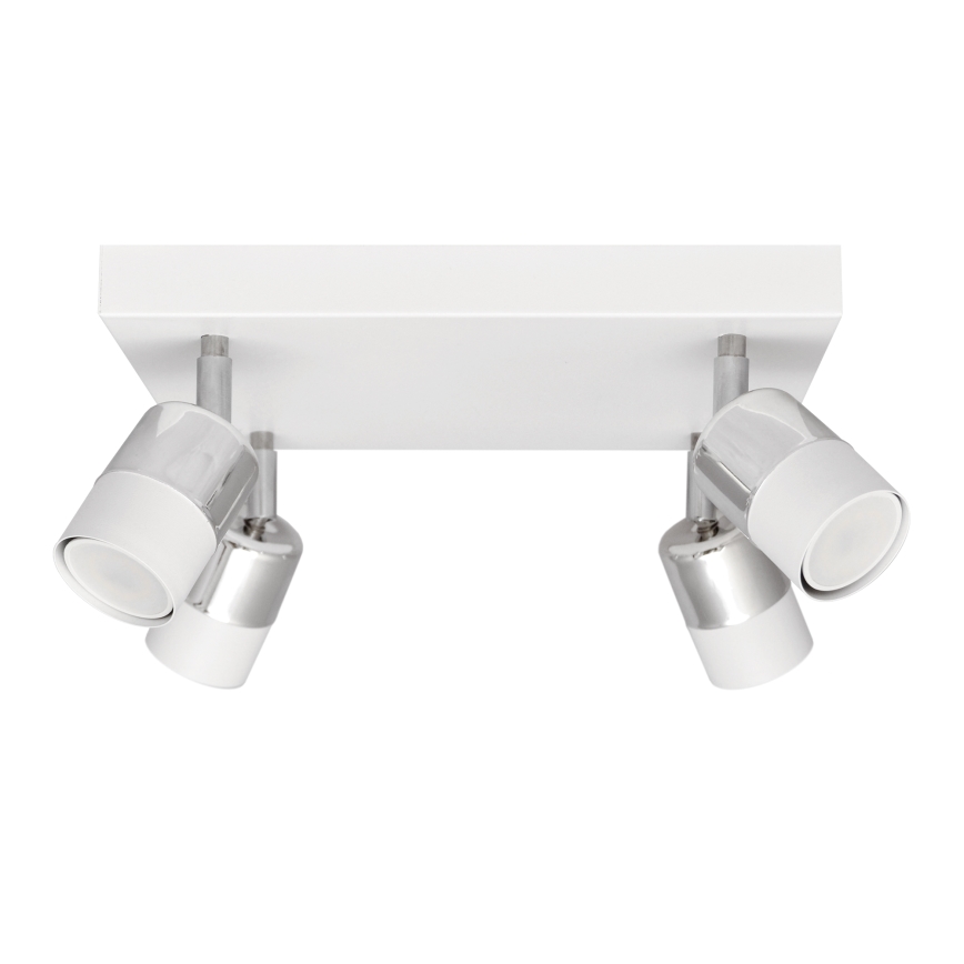 LED Φωτιστικό σποτ LED TUBSSON 4xGU10/4,8W/230V λευκό/γυαλιστερό χρώμιο