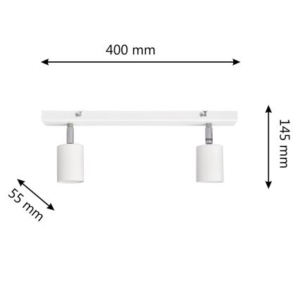 LED Φωτιστικό σποτ LED TUNE 2xGU10/4,8W/230V λευκό
