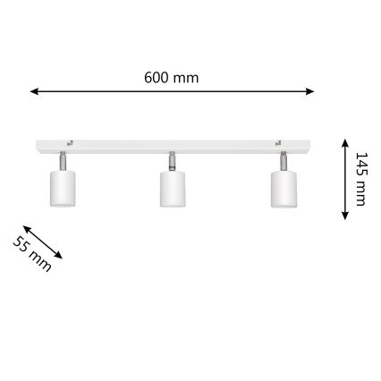 LED Φωτιστικό σποτ LED TUNE 3xGU10/4,8W/230V λευκό