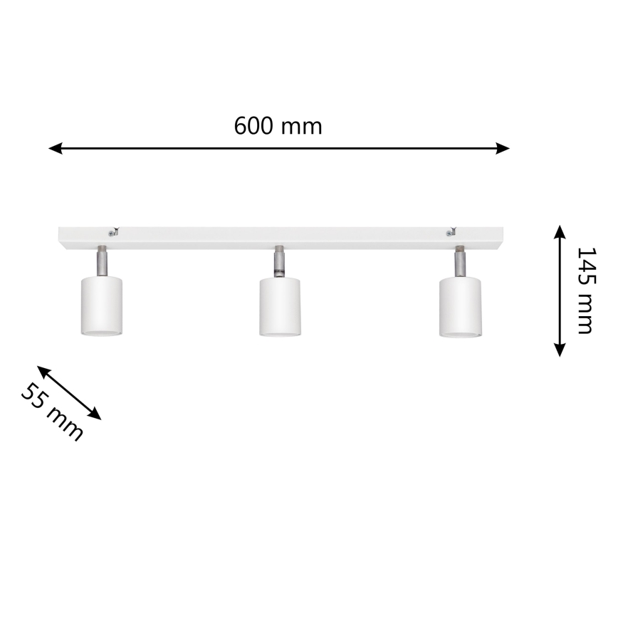LED Φωτιστικό σποτ LED TUNE 3xGU10/4,8W/230V λευκό