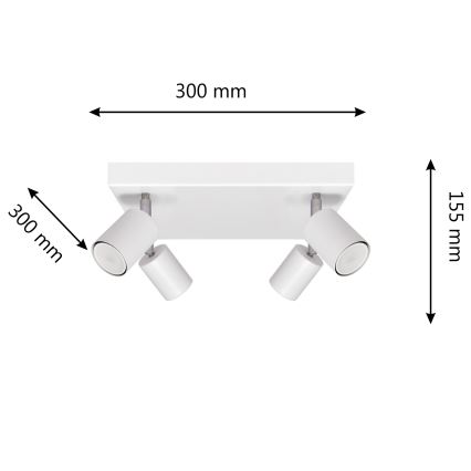 LED Φωτιστικό σποτ LED TUNE 4xGU10/4,8W/230V λευκό
