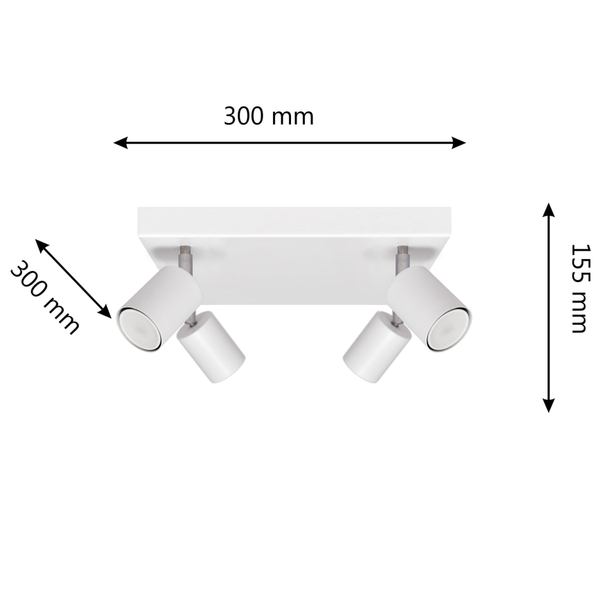 LED Φωτιστικό σποτ LED TUNE 4xGU10/4,8W/230V λευκό