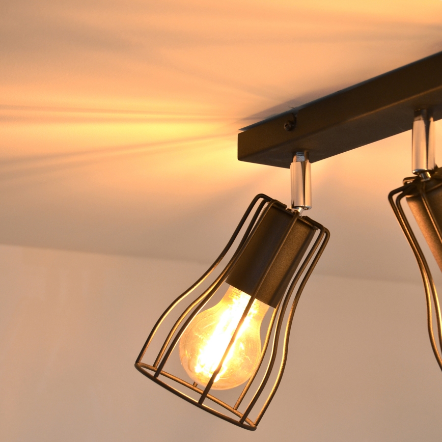 LED Φωτιστικό σποτ TUBE II 3xE27/15W/230V μαύρο