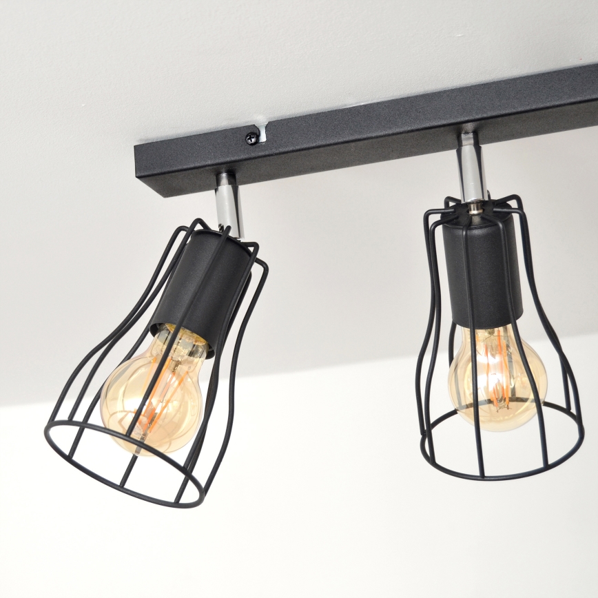 LED Φωτιστικό σποτ TUBE II 3xE27/15W/230V μαύρο