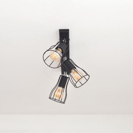 LED Φωτιστικό σποτ TUBE II 3xE27/15W/230V μαύρο