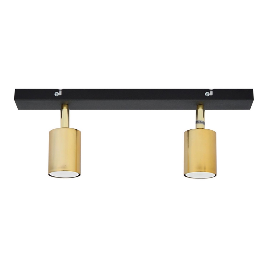 LED Φωτιστικό σποτ TUNE 2xGU10/4,8W/230V χρυσαφί/μαύρο