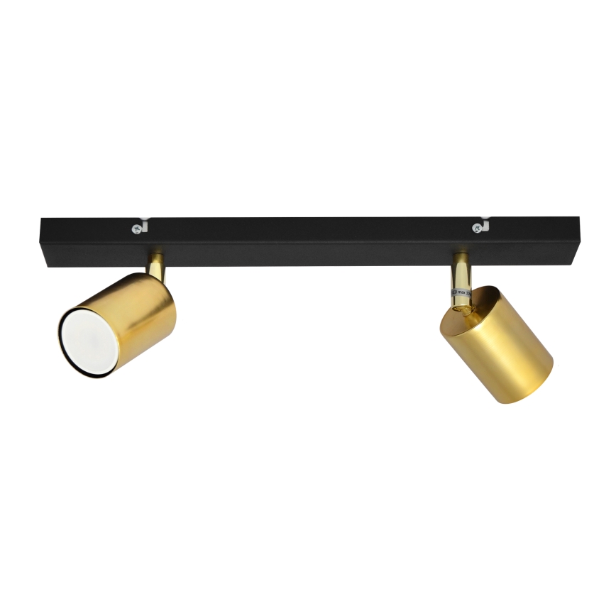 LED Φωτιστικό σποτ TUNE 2xGU10/4,8W/230V χρυσαφί/μαύρο