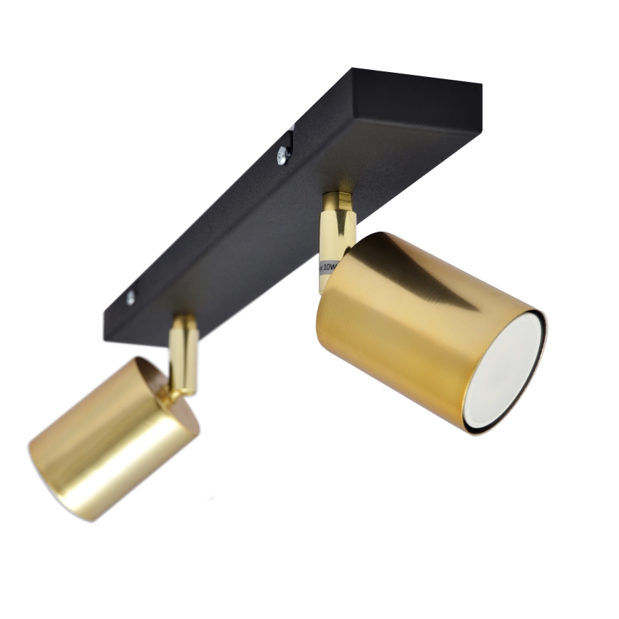 LED Φωτιστικό σποτ TUNE 2xGU10/4,8W/230V χρυσαφί/μαύρο