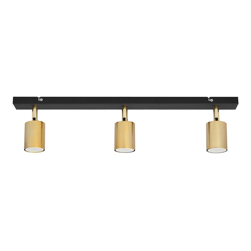 LED Φωτιστικό σποτ TUNE 3xGU10/4,8W/230V χρυσαφί/μαύρο