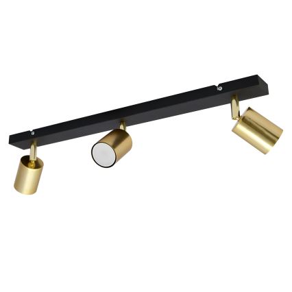 LED Φωτιστικό σποτ TUNE 3xGU10/4,8W/230V χρυσαφί/μαύρο