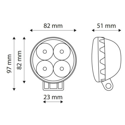 LED Φωτιστικό σποτ αυτοκινήτου EPISTAR LED/12W/10-30V IP67 6000K