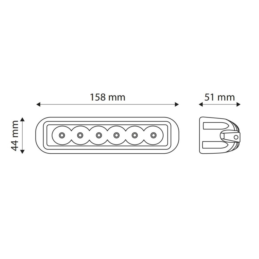 LED Φωτιστικό σποτ αυτοκινήτου EPISTAR LED/18W/10-30V IP67 6000K