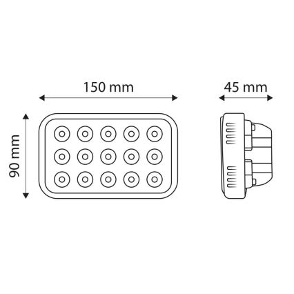 LED Φωτιστικό σποτ αυτοκινήτου EPISTAR LED/45W/10-30V IP67 6000K