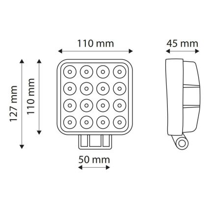 LED Φωτιστικό σποτ αυτοκινήτου EPISTAR LED/48W/10-30V IP67 6000K