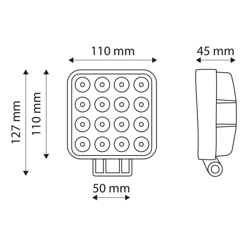 LED Φωτιστικό σποτ αυτοκινήτου EPISTAR LED/48W/10-30V IP67 6000K