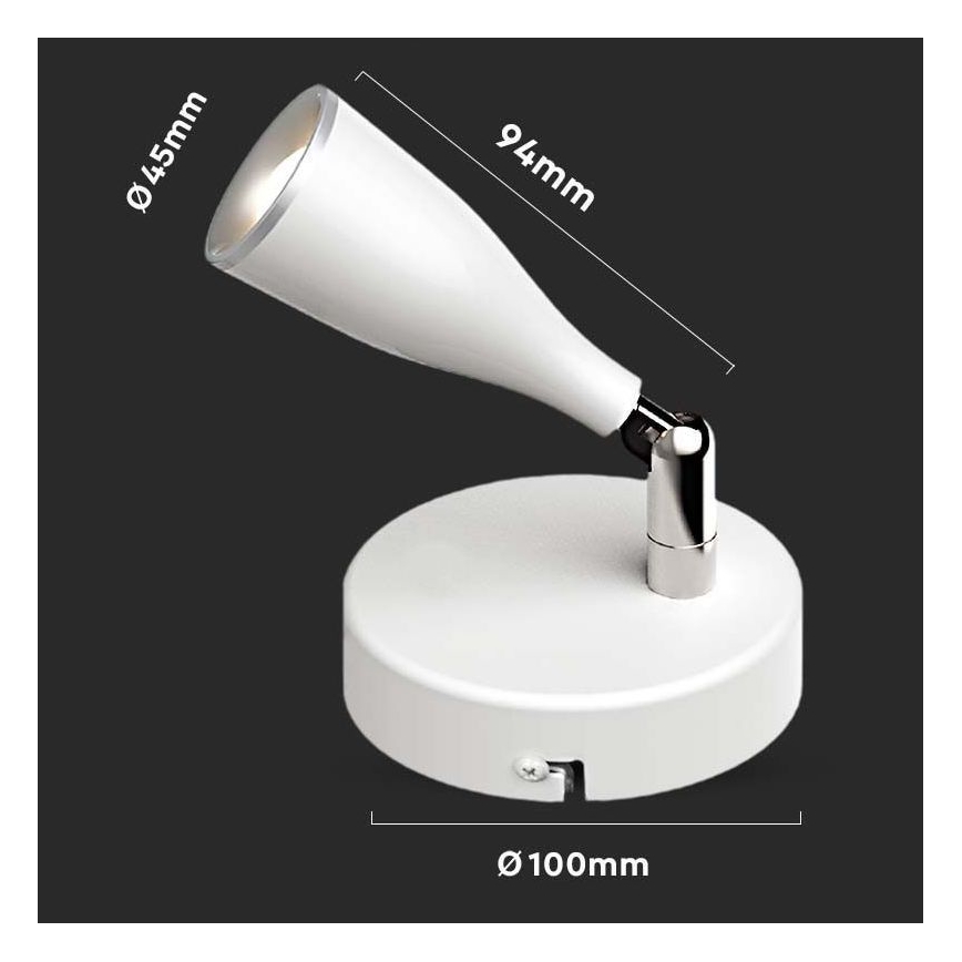 LED Φωτιστικό σποτ τοίχου LED/4,5W/230V 4000K λευκό