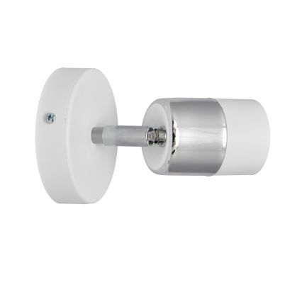LED Φωτιστικό σποτ τοίχου LED TUBSSON 1xGU10/4,8W/230V λευκό/γυαλιστερό χρώμιο