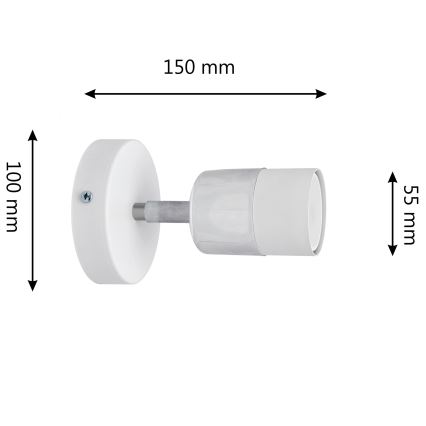 LED Φωτιστικό σποτ τοίχου LED TUBSSON 1xGU10/4,8W/230V λευκό/γυαλιστερό χρώμιο