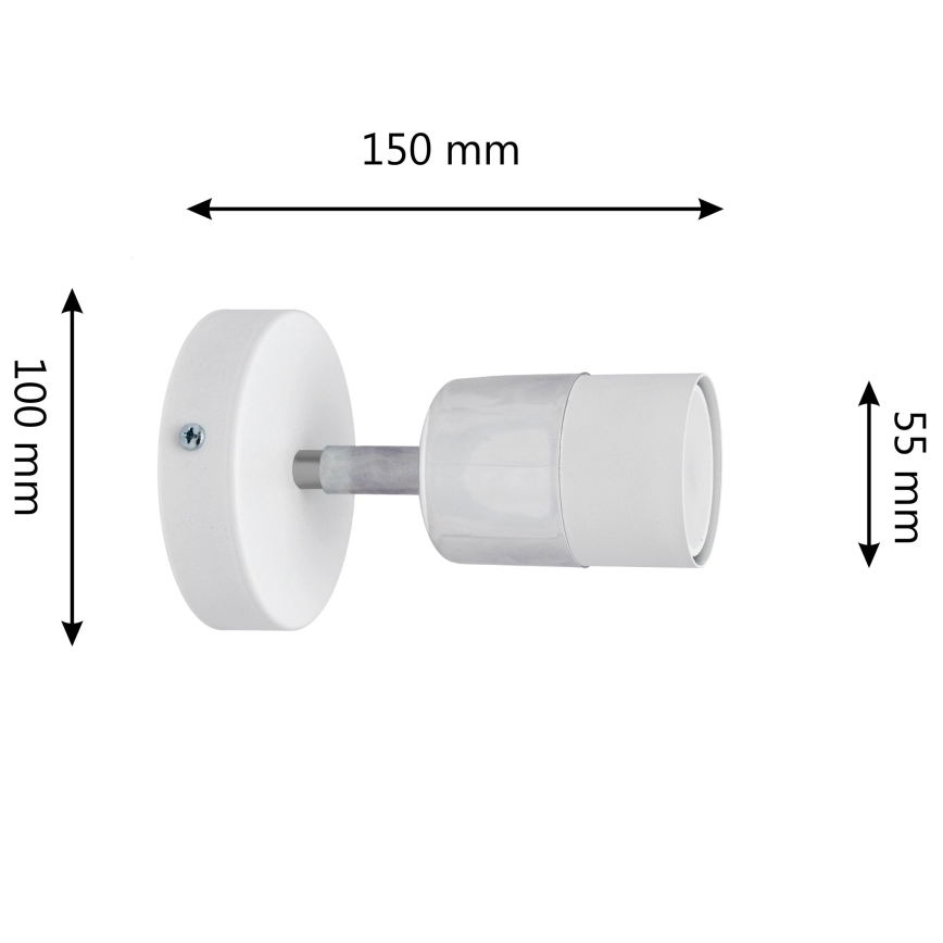 LED Φωτιστικό σποτ τοίχου LED TUBSSON 1xGU10/4,8W/230V λευκό/γυαλιστερό χρώμιο