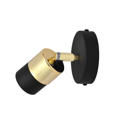 LED Φωτιστικό σποτ τοίχου LED TUBSSON 1xGU10/4,8W/230V μαύρο/χρυσαφί