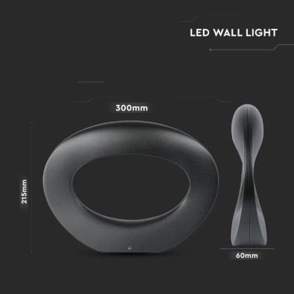 LED Φωτιστικό τοίχου LED/9W/230V