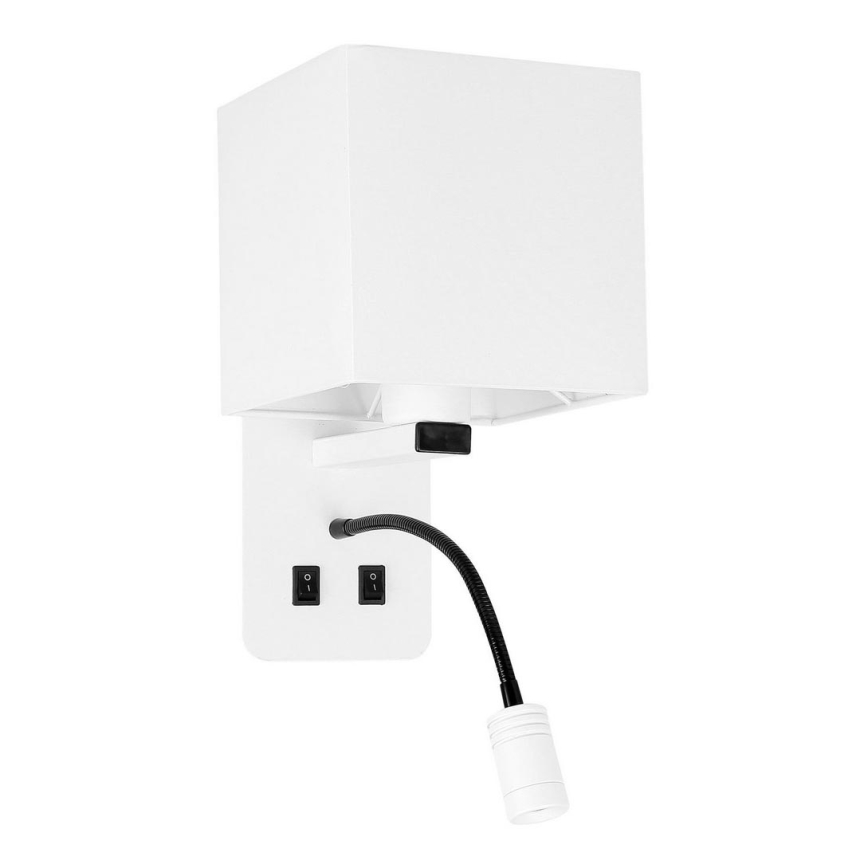 LED Φωτιστικό τοίχου MAGNUM 1xE27/40W/230V + LED/3W λευκό