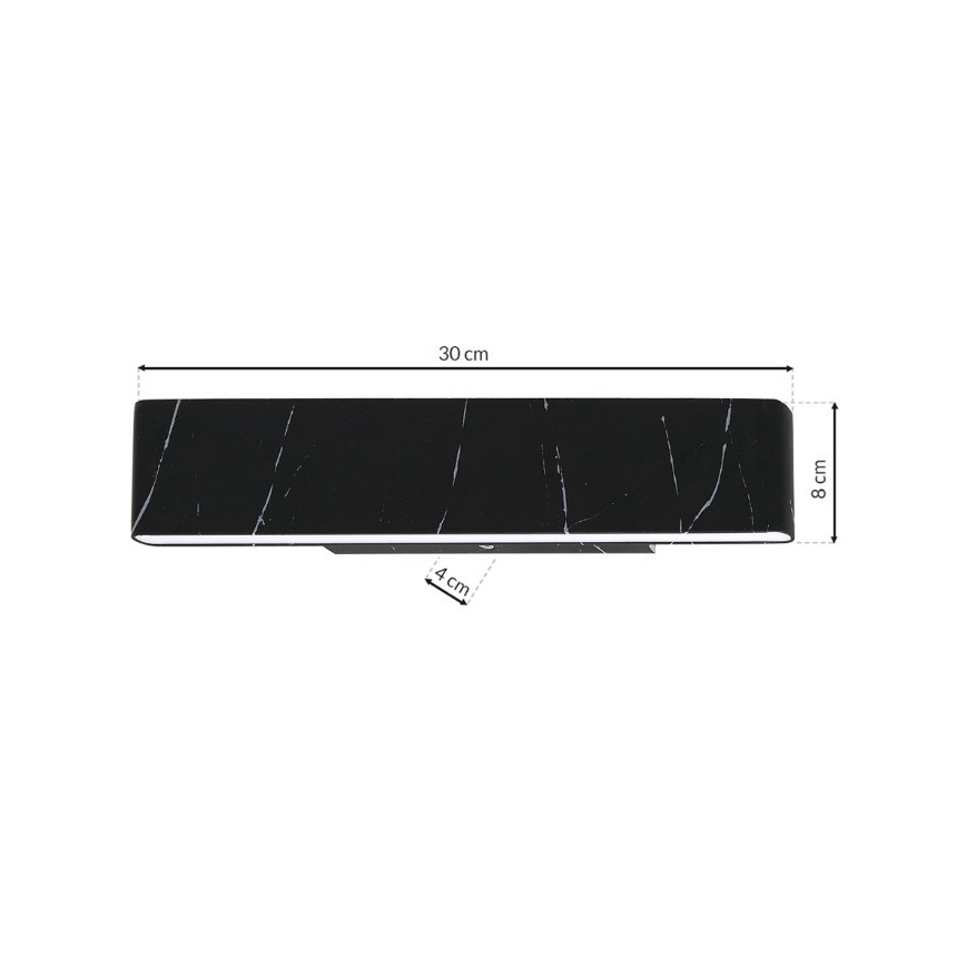 LED Φωτιστικό τοίχου PIERCE LED/12W/230V 30 cm μαύρο