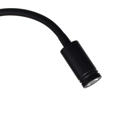 LED Φωτιστικό Τοίχου - Απλίκα BASE 1xLED/8W+1xLED/2W/230V μαύρο/ασημί