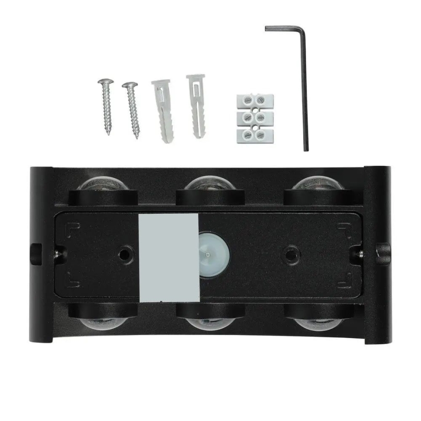 LED Φωτιστικό τοίχου εξωτερικού χώρου 6xLED/6W/230V IP54 4000K μαύρο