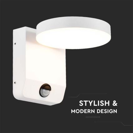 LED Εξωτερικού χώρου wall flexible φωστικό με αισθητήρα LED/17W/230V IP65 3000K λευκό