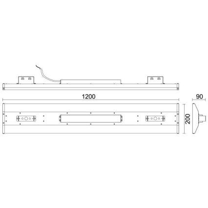 LED Φωτιστικό φθορίου High Bay LED/120W/230V 5000K 120 cm