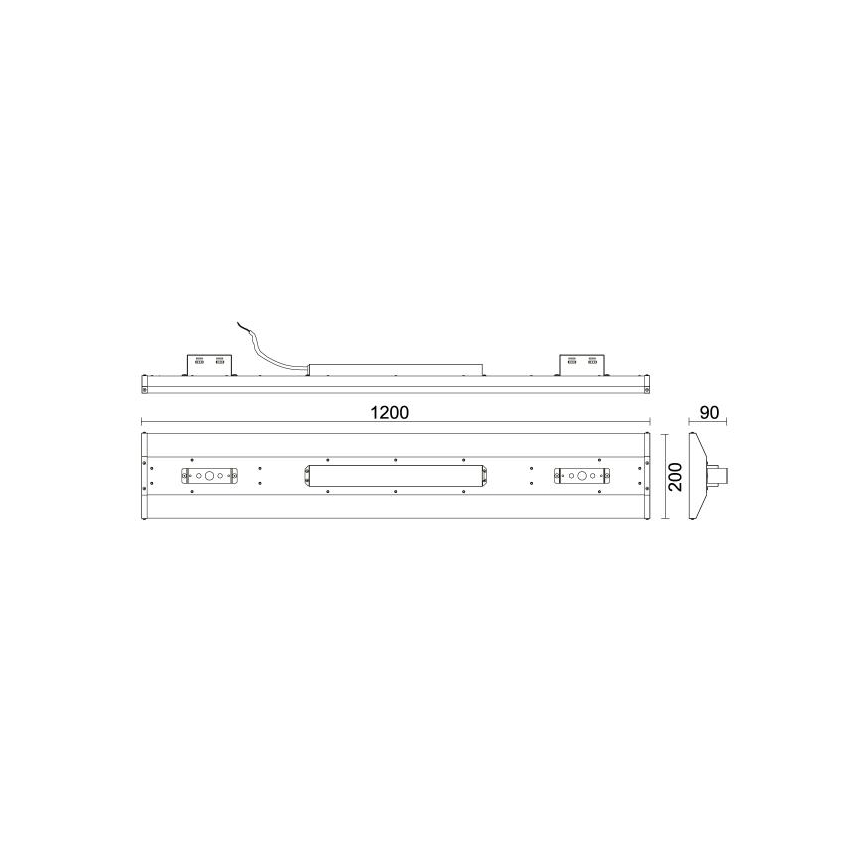 LED Φωτιστικό φθορίου High Bay LED/120W/230V 5000K 120 cm