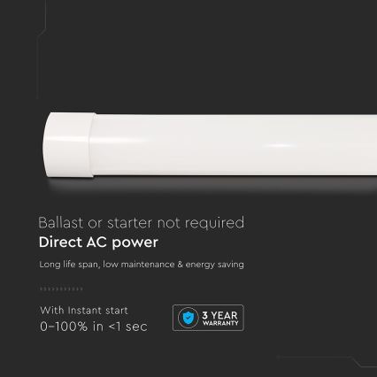 LED Φωτιστικό φθορίου LED/20W/230V 6500K 60 cm λευκό