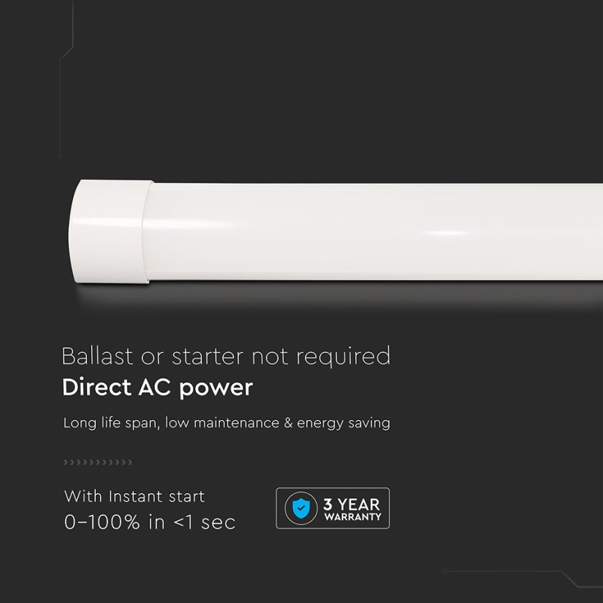 LED Φωτιστικό φθορίου LED/20W/230V 6500K 60 cm λευκό