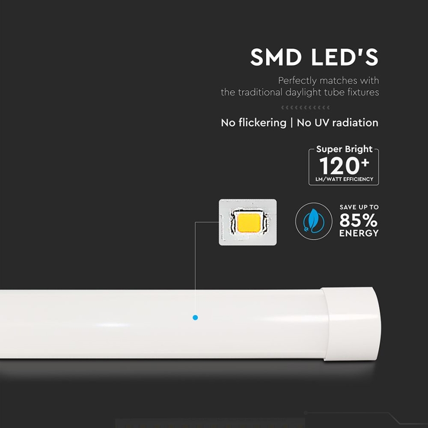 LED Φωτιστικό φθορίου LED/20W/230V 6500K 60 cm λευκό