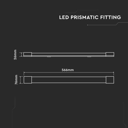 LED Φωτιστικό φθορίου LED/20W/230V 6500K 60 cm λευκό