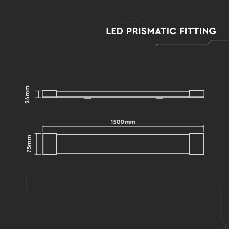 LED Φωτιστικό φθορίου LED/50W/230V 4000K 150 cm λευκό