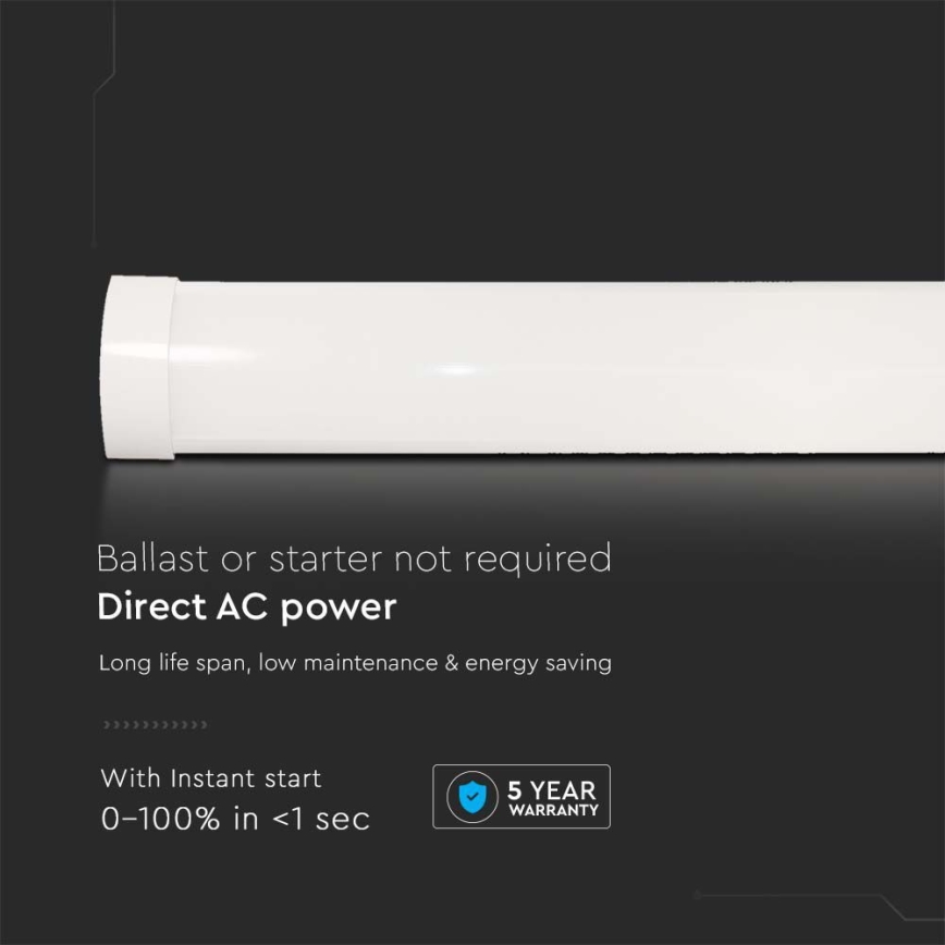 LED Φωτιστικό φθορίου SAMSUNG CHIP LED/40W/230V 3000K 120 cm