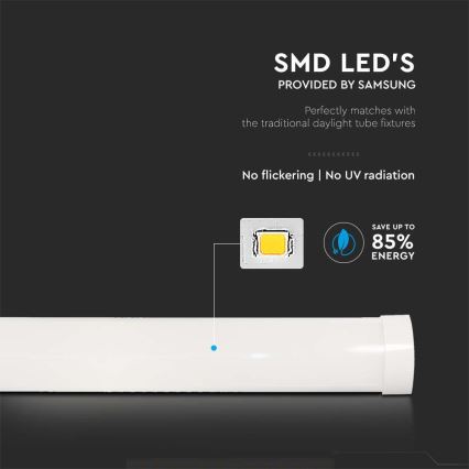 LED Φωτιστικό φθορίου SAMSUNG CHIP LED/40W/230V 3000K 120 cm