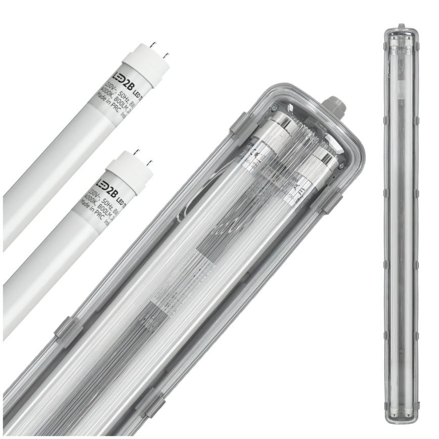 LED Φωτιστικό φθορισμού βαρέως τύπου T8 2xG13/18W/230V 4000K IP65