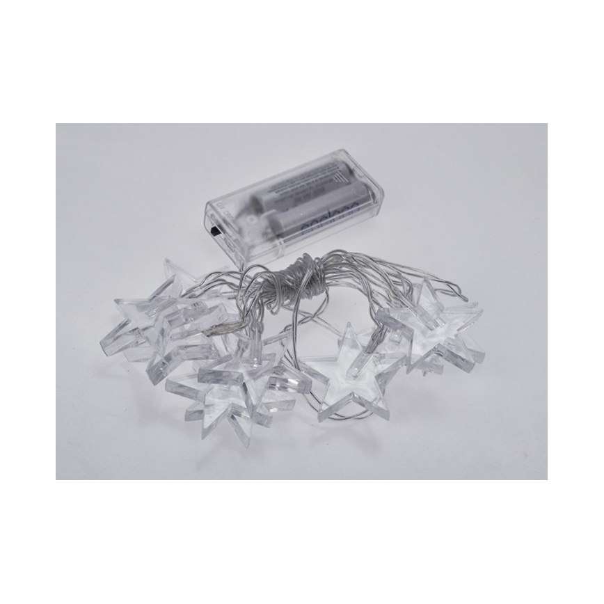 LED Χριστουγεννιάτικα λαμπάκια 10xLED/2xAA 2,5m θερμό λευκό