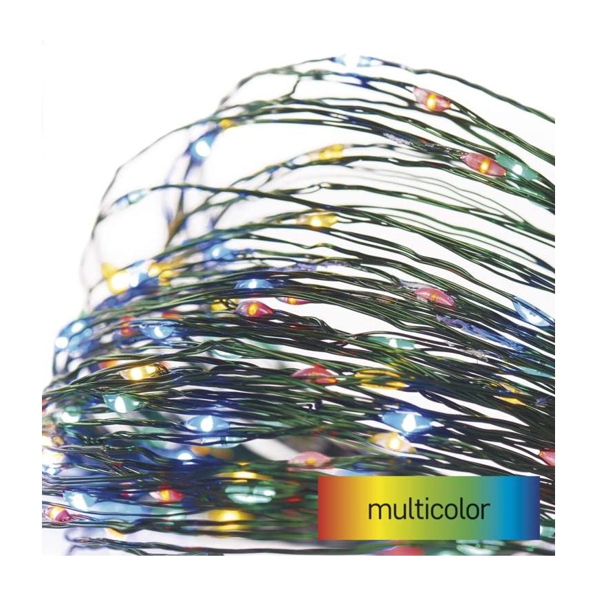 LED χριστουγεννιάτικα εξωτερικά λαμπιόνια 150xLED/20m IP44 πολύχρωμα