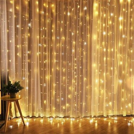 LED Χριστουγεννιάτικη κουρτίνα LED/3xAA