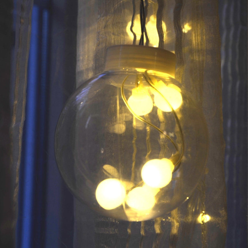 LED χριστουγεννιάτικη κουρτίνα WISH BALLS 108xLED/8 λειτουργιών 4,5 m θερμό λευκό