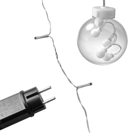 LED χριστουγεννιάτικη κουρτίνα WISH BALLS 108xLED/8 λειτουργιών 4,5 m θερμό λευκό