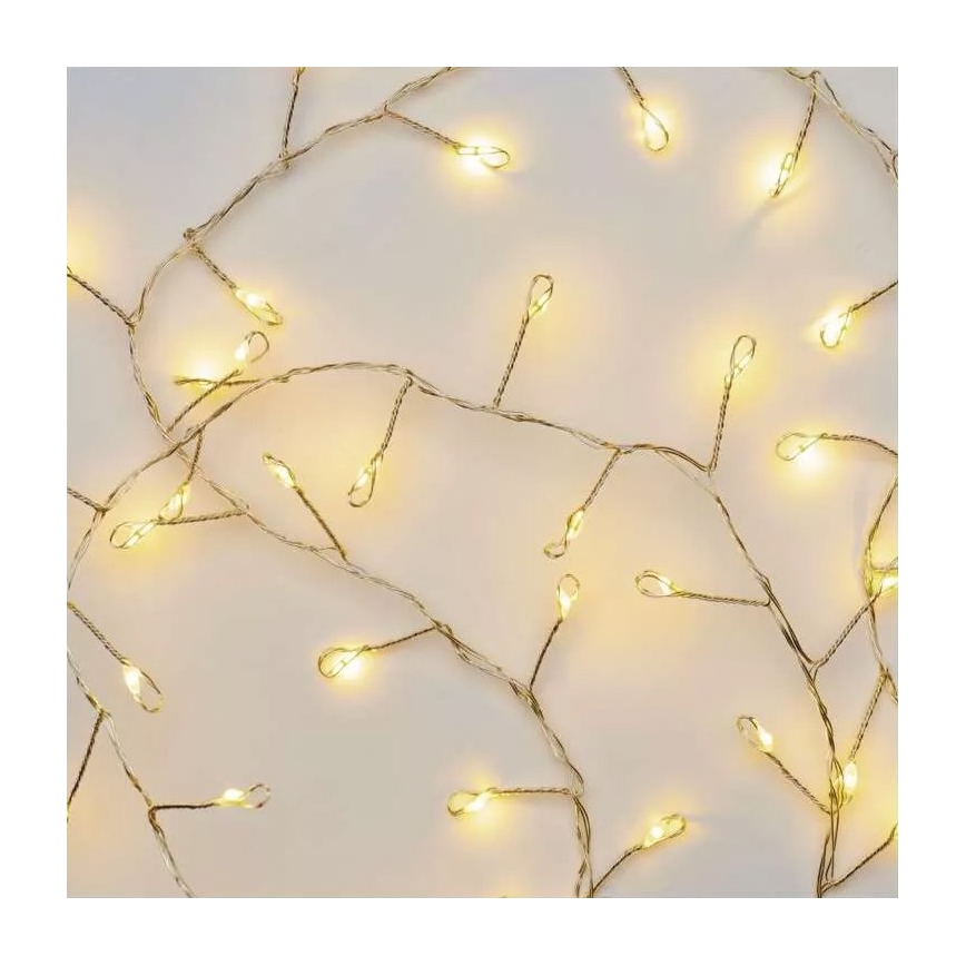 LED Χριστουγεννιάτικη γιρλάντα 100xLED/3xAA 2,7m θερμό λευκό