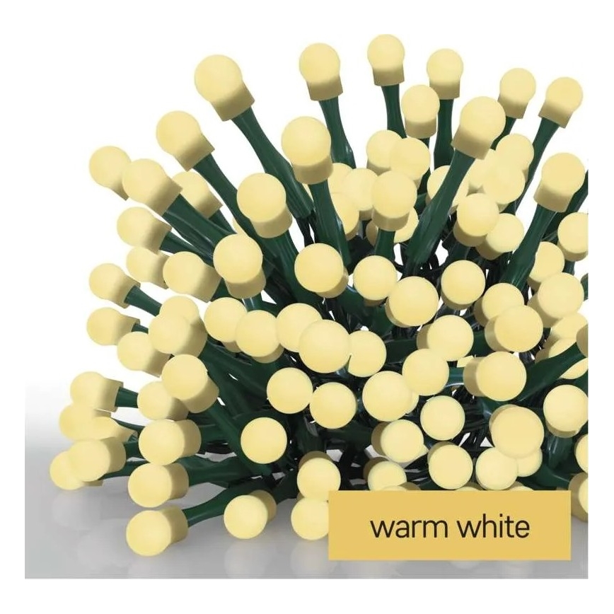 LED Χριστουγεννιάτικη γιρλάντα 200xLED/8 λειτουργίες 20m IP44 ζεστό λευκό
