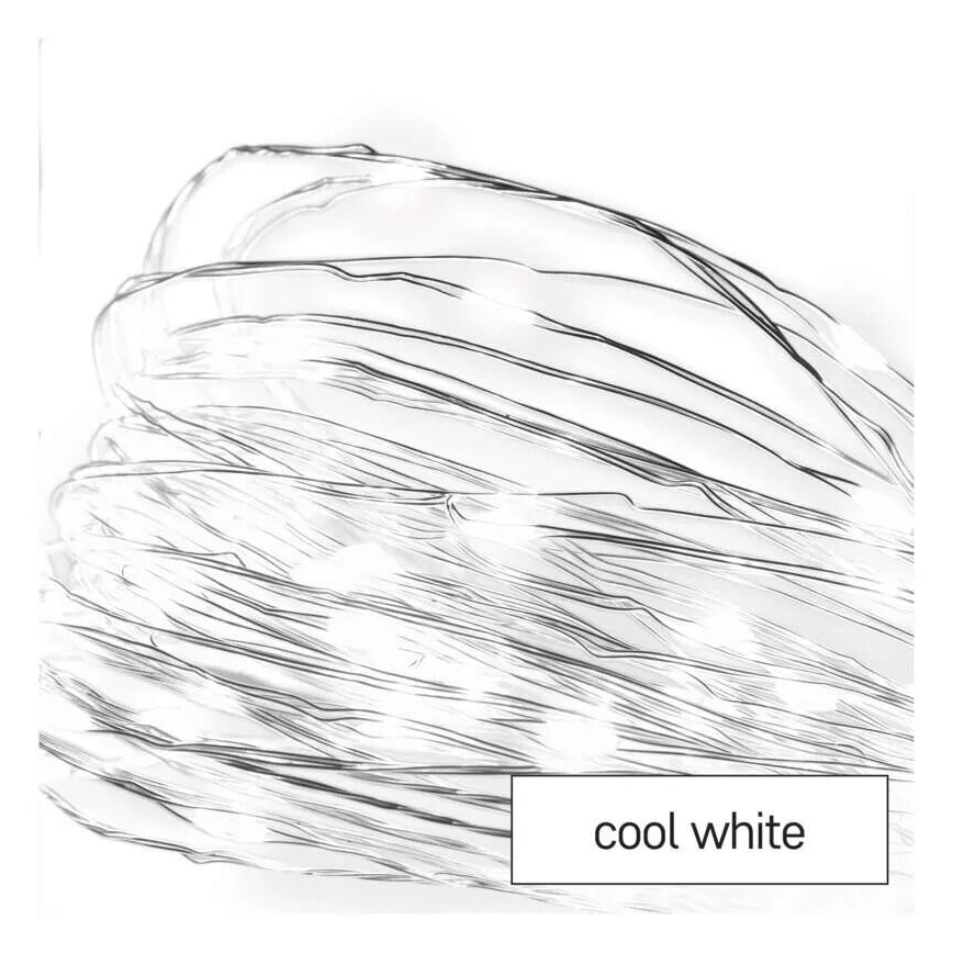 LED Χριστουγεννιάτικο φωτάκι 20xLED/2xAA 2,4μ ψυχρό λευκό